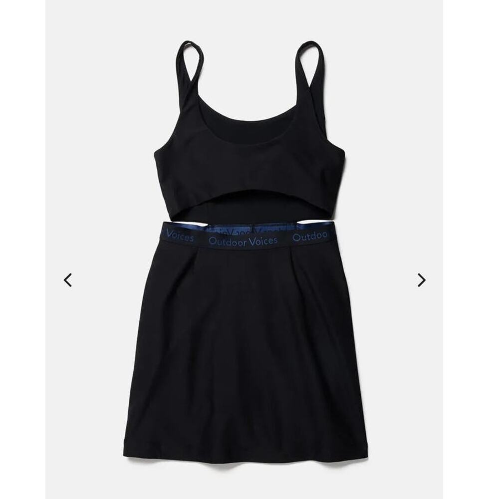 NWT OV Outdoor Voices Court Dress cutout back with shorts - LARGE - black -LARGE - Picture 2 of 8